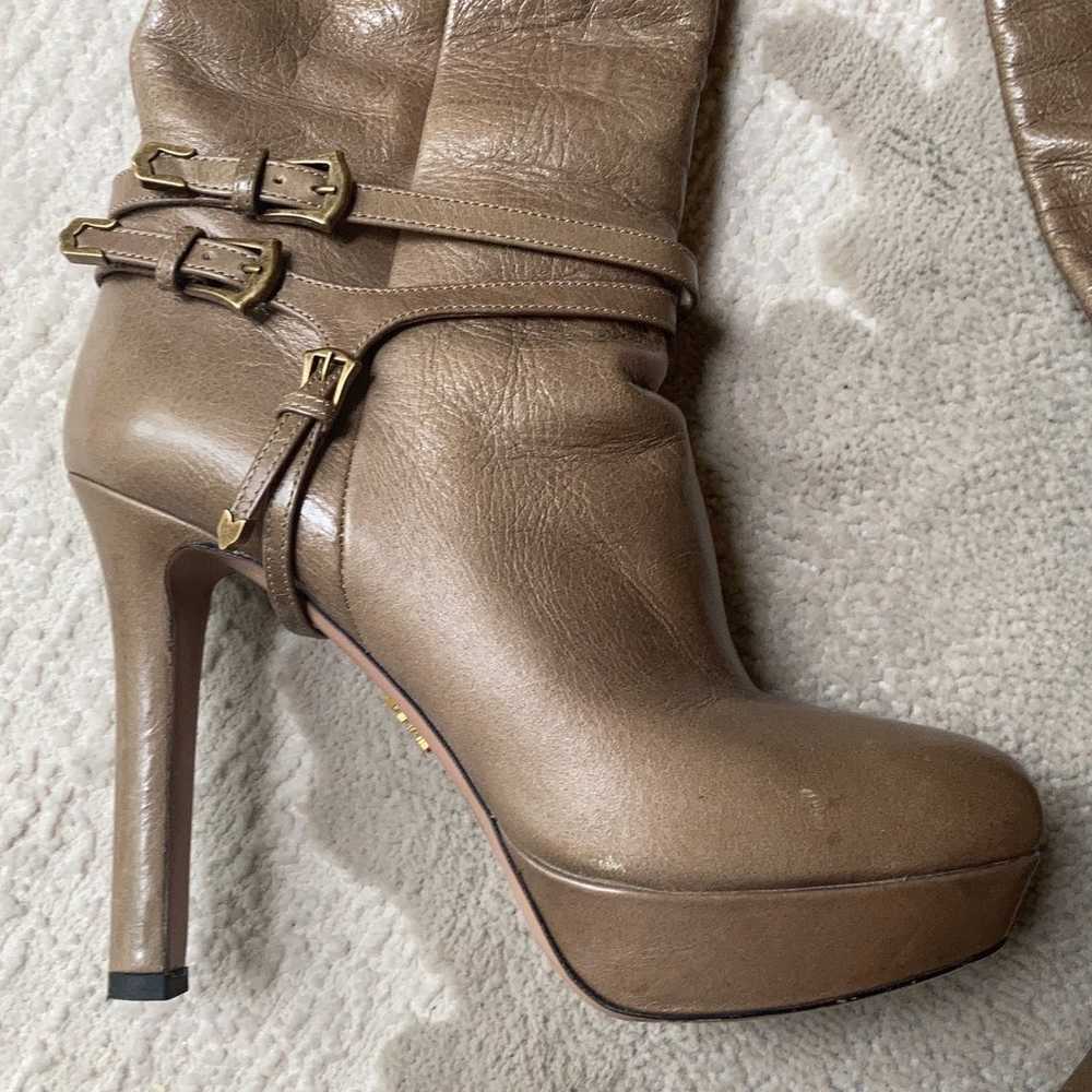 Prada tall beautiful leather boots - image 2