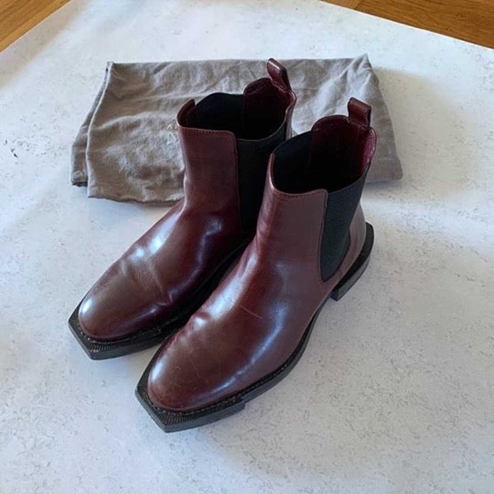 Alexander McQueen Burgundy Square Chelsea boots U… - image 1