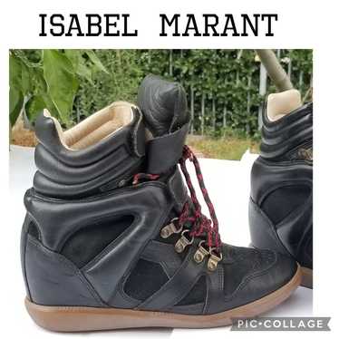 ISABEL MARANT Bekett leather and suede sneakers