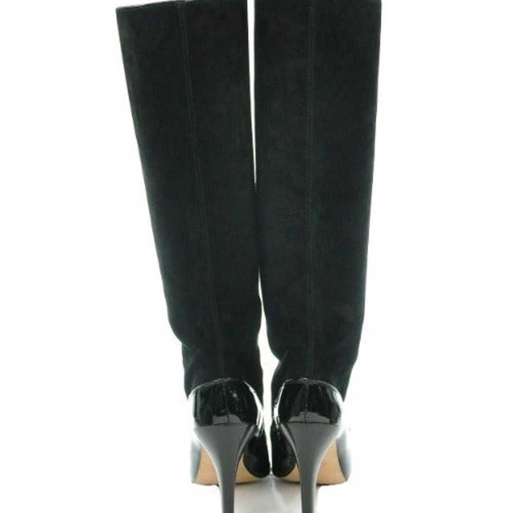 DIANE VON FURSTENBERG Black Suede Boots With Pate… - image 3