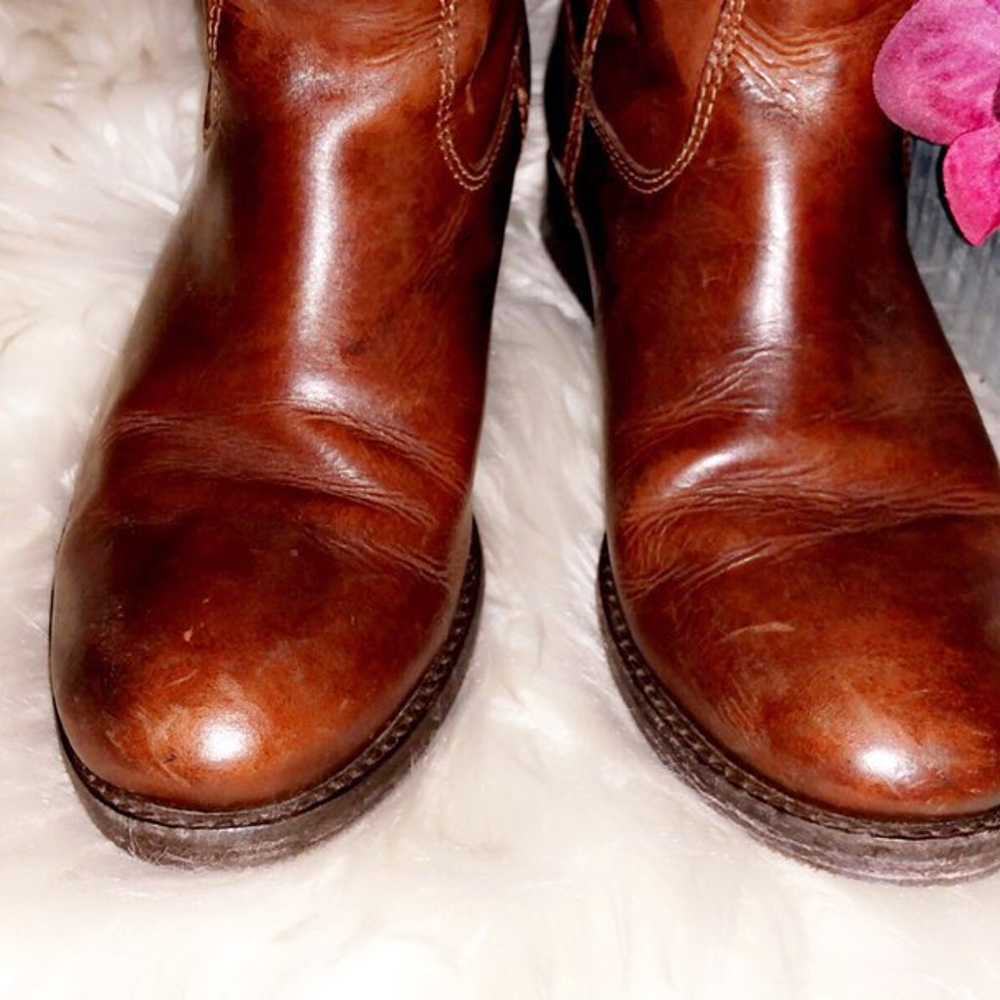FRYE Melissa Button Cognac Leather Boot - image 5