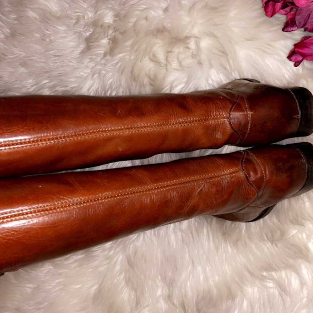FRYE Melissa Button Cognac Leather Boot - image 7