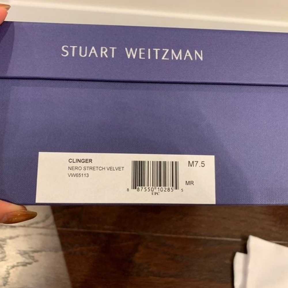 Stuart Weitzman Clinger womens black velvet boots… - image 2