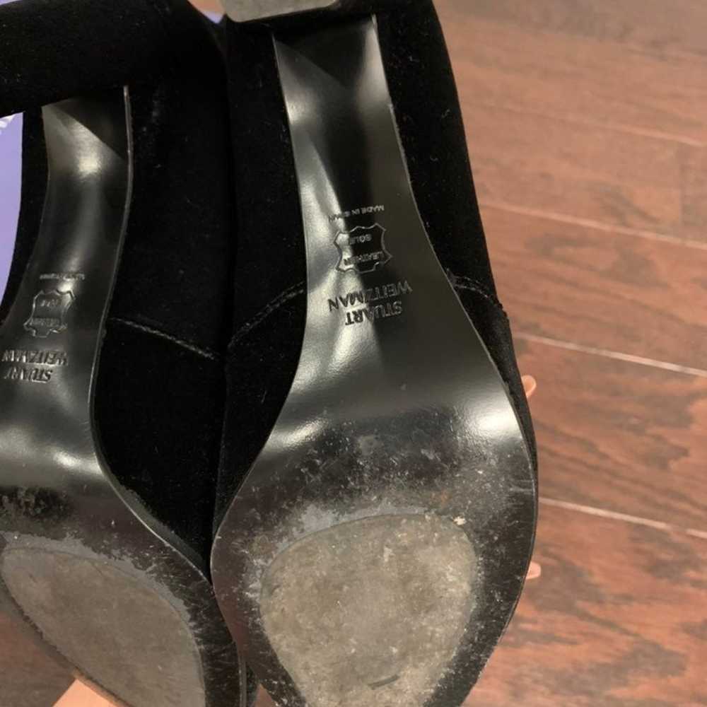 Stuart Weitzman Clinger womens black velvet boots… - image 7