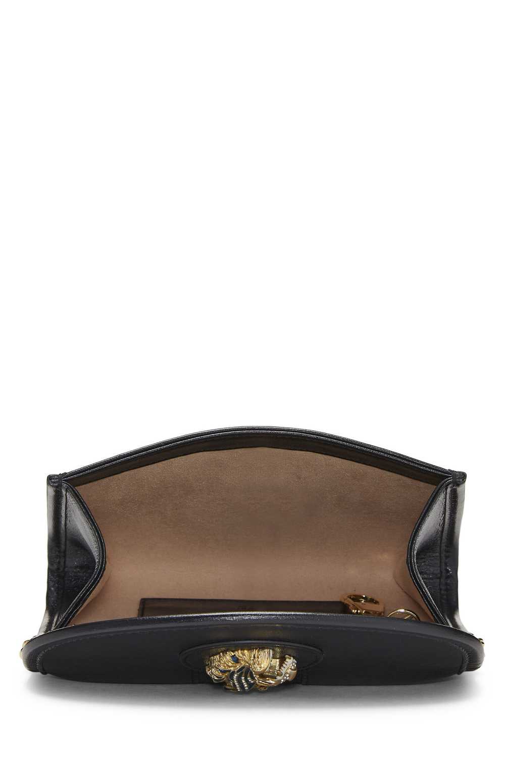 Black Leather Web Rajah Shoulder Bag Mini - image 6