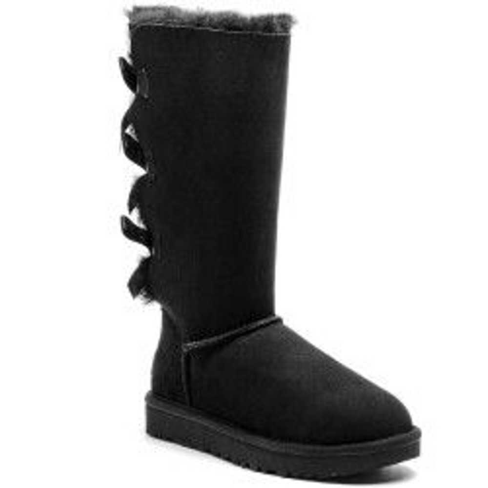 Ugg Black Bailey Bow Tall II Boots Size 10 - image 3