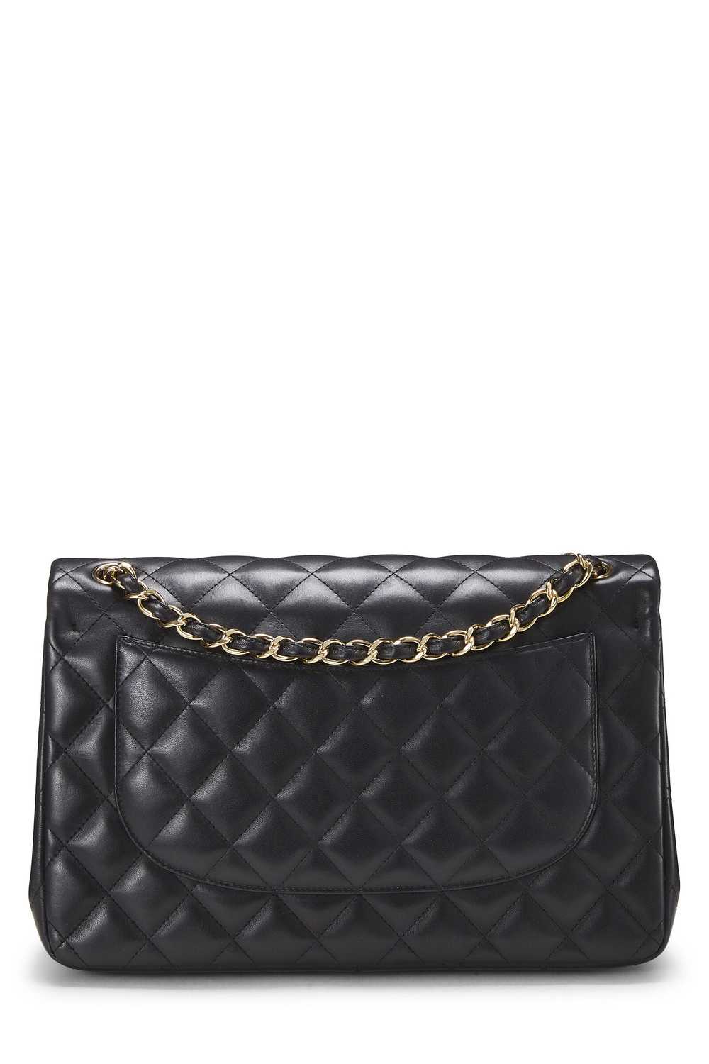 Black Quilted Lambskin New Classic Double Flap Ju… - image 4