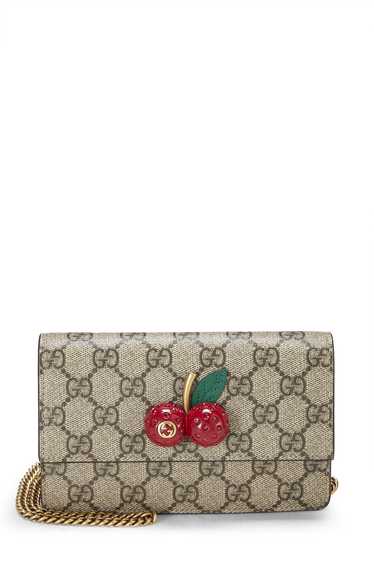 Red GG Supreme Canvas Cherry Convertible Clutch M… - image 1