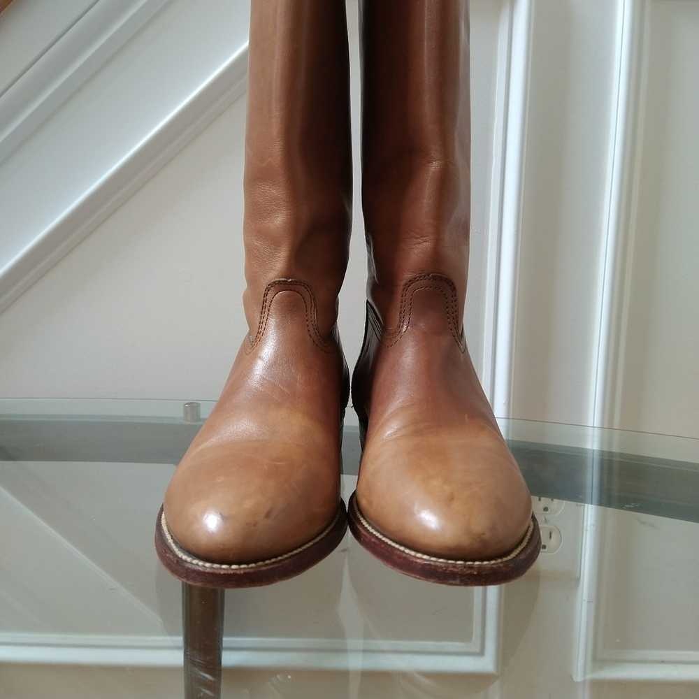 Vintage Frye Leather Riding Boots Sienna Brown Ca… - image 4