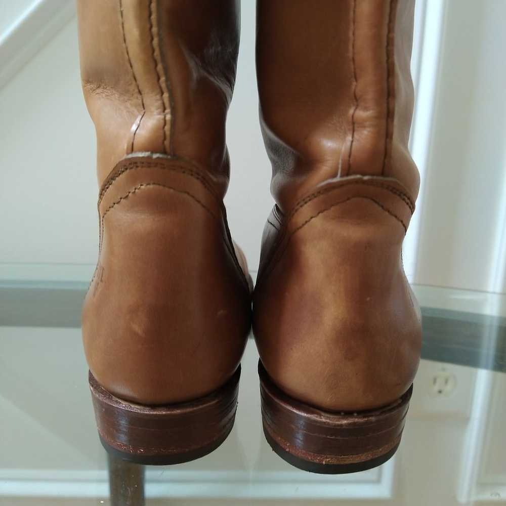 Vintage Frye Leather Riding Boots Sienna Brown Ca… - image 6