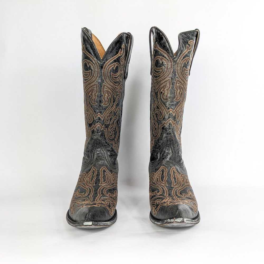 Old Gringo Western Cowboy Boots Black Leather Bro… - image 2