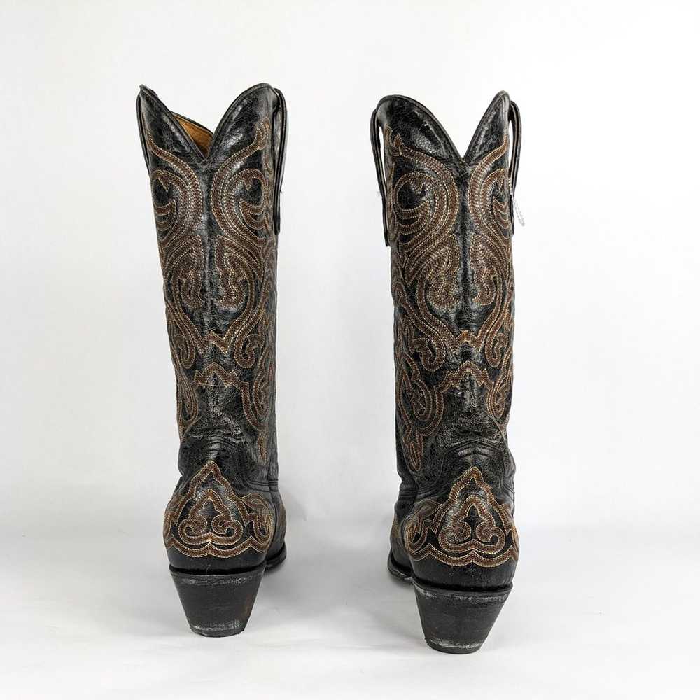 Old Gringo Western Cowboy Boots Black Leather Bro… - image 4