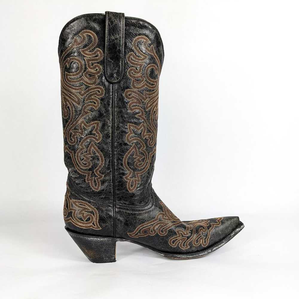 Old Gringo Western Cowboy Boots Black Leather Bro… - image 5