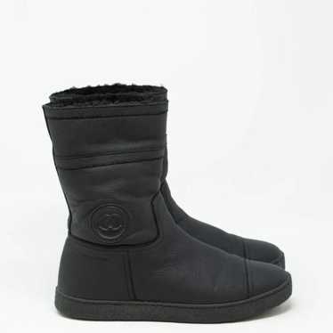 CHANEL NAVY SHEARLING BOOTS SIZE 37 (6.5US) - 1G2… - image 1