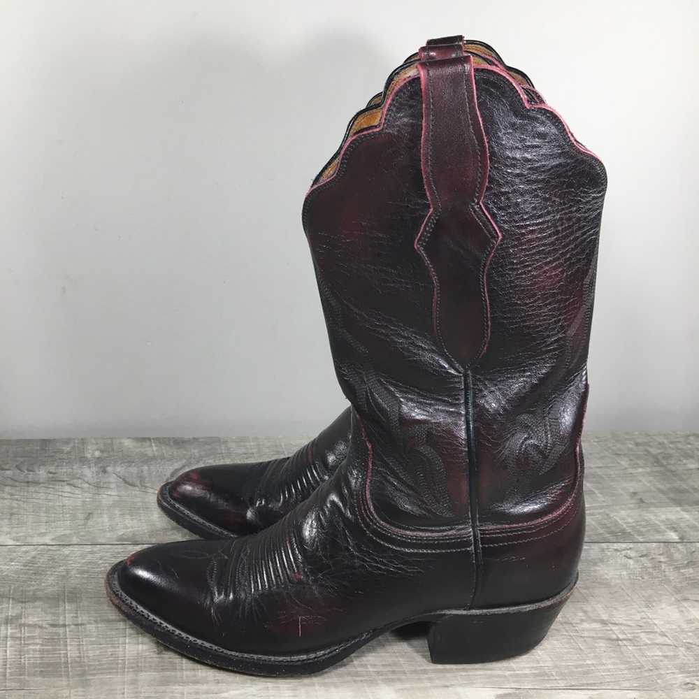 Lucchese 2000 T2550R4 Black Cherry Leather Women’… - image 5