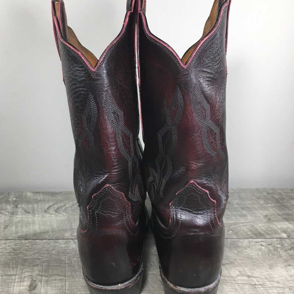 Lucchese 2000 T2550R4 Black Cherry Leather Women’… - image 6