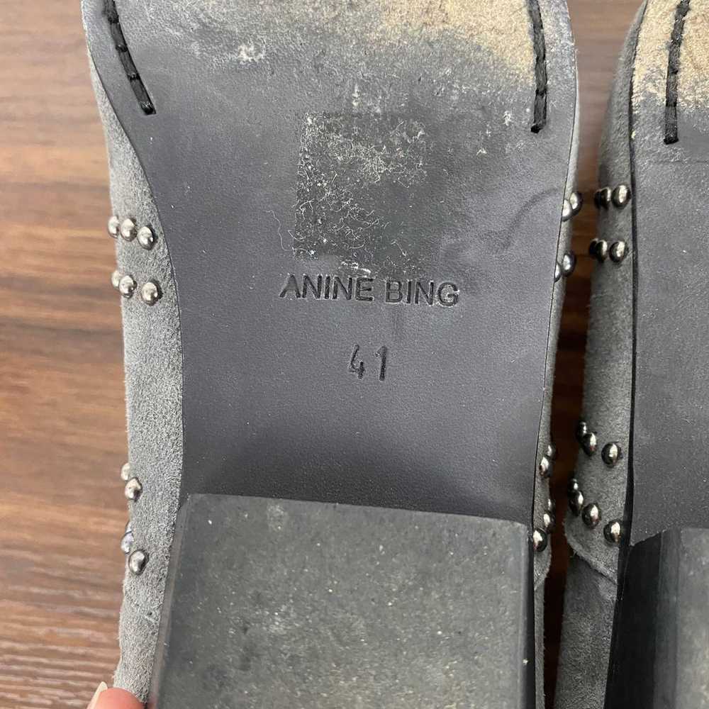 Anine Bing Gray Suede Low Ankle Charlie Booties S… - image 12