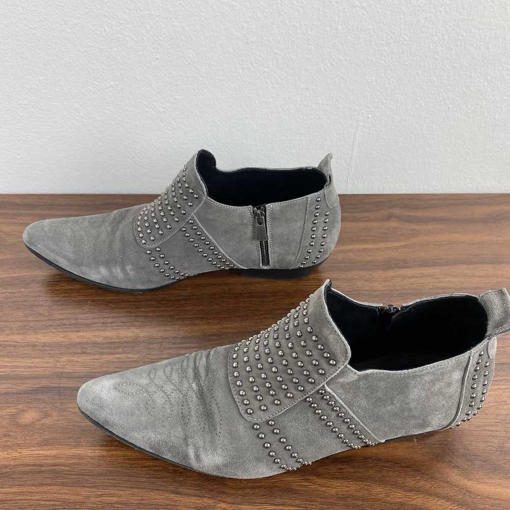 Anine Bing Gray Suede Low Ankle Charlie Booties S… - image 6
