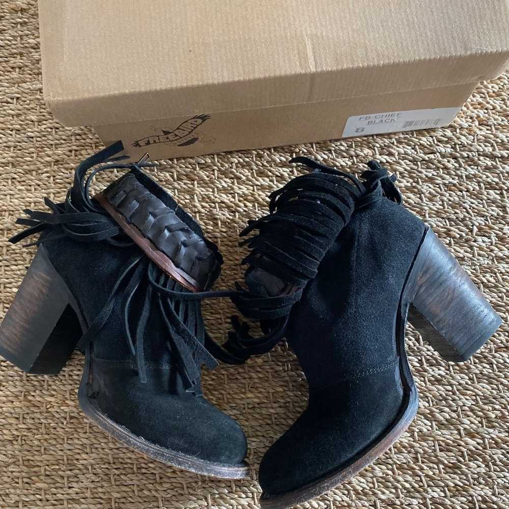 Freebird Fringe Black Boots size 8 - image 6