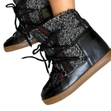 Isabel Marant Nowles wool faded black boots
