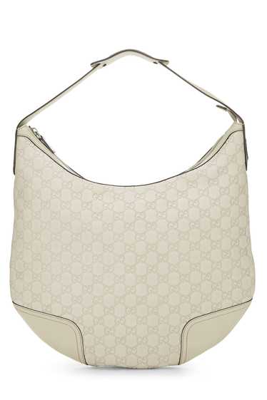 White Guccissima Canvas Princy Hobo Large