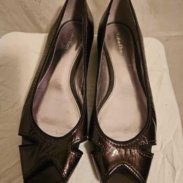 Calvin Klein Nevey Size 9, Brown patent leather - image 1