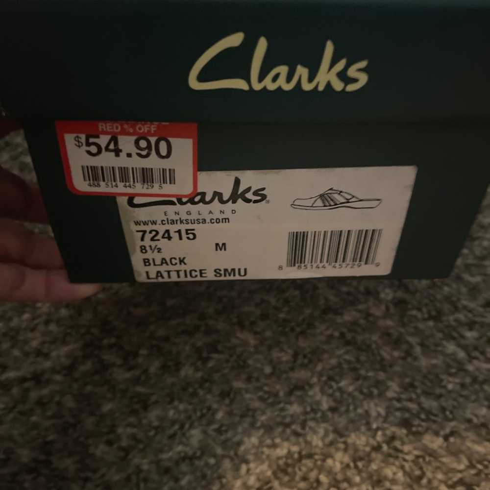 Clarks slides black size 8.5 - image 2
