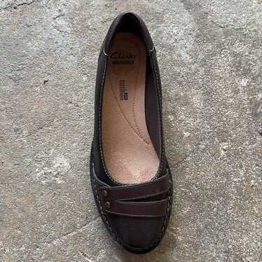 Clarks Brown Leather Flats