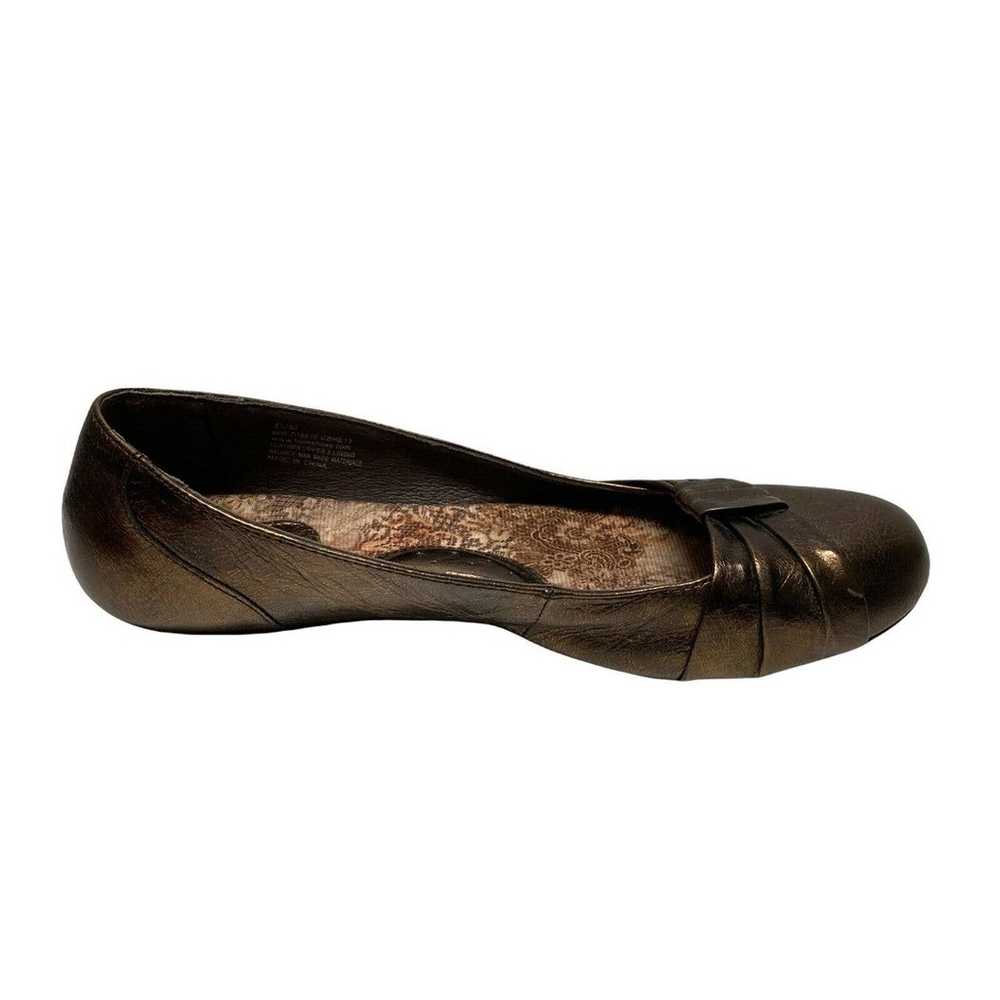 Born Womens D16618 Metallic Brown Leather Ballet … - image 6