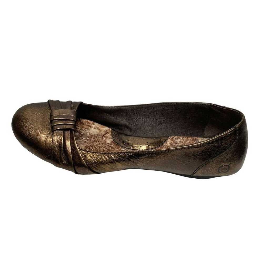 Born Womens D16618 Metallic Brown Leather Ballet … - image 7