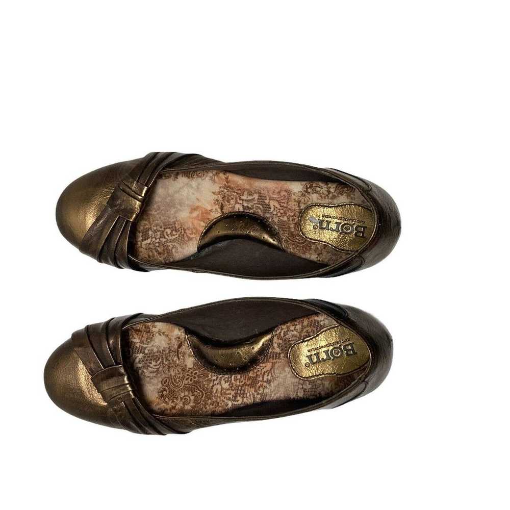 Born Womens D16618 Metallic Brown Leather Ballet … - image 9