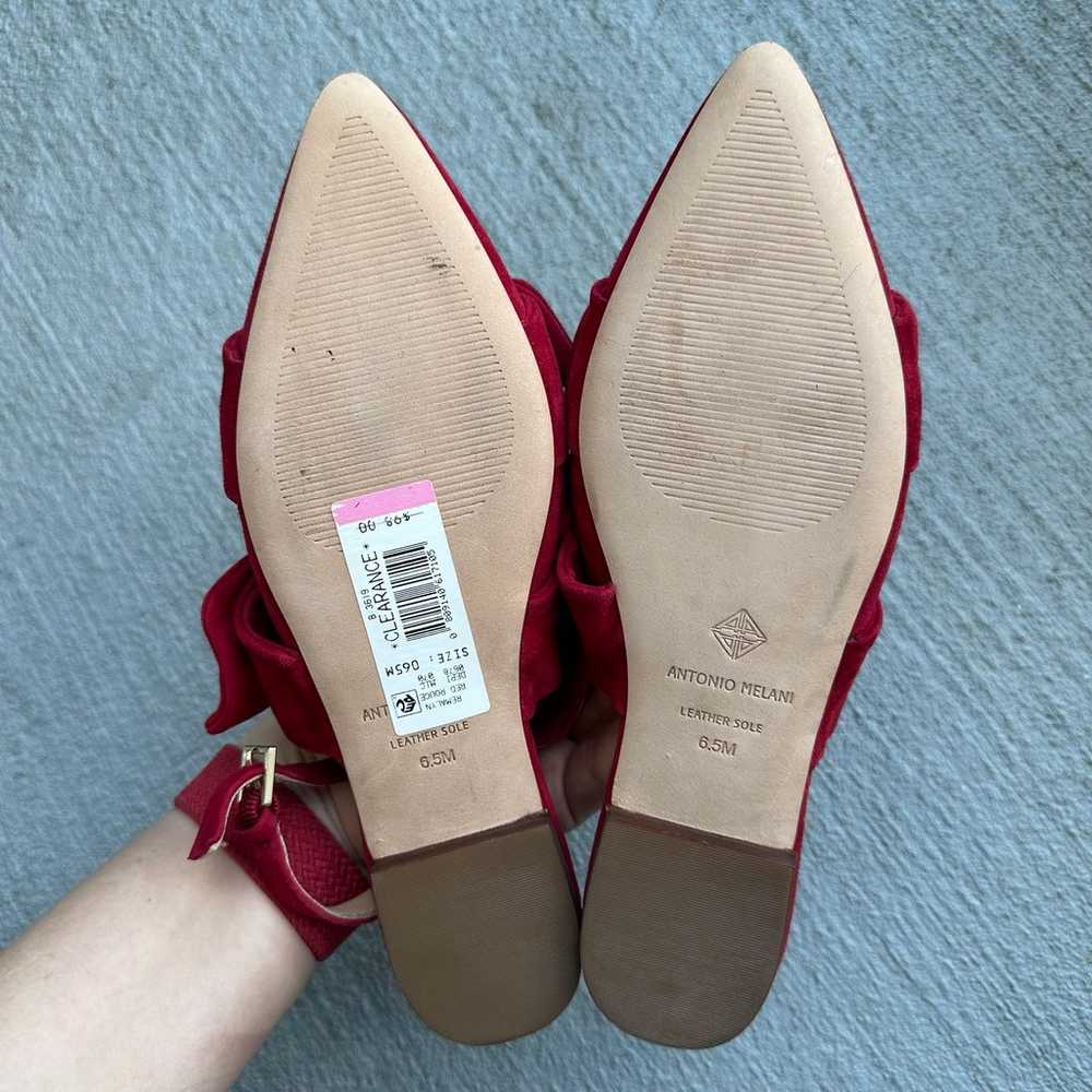 Antonio Melani Remalyn Suede Red Rouge Double Bow… - image 8