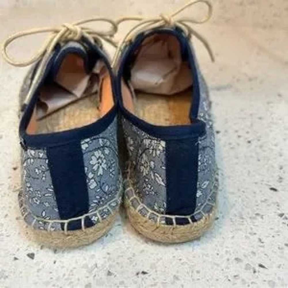 Soludos Blue Denim Chambray ditsy Floral Espadril… - image 8