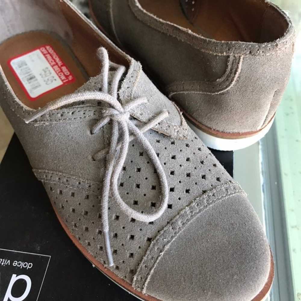 NIB Size 6 Taupe Suede Flats - image 2