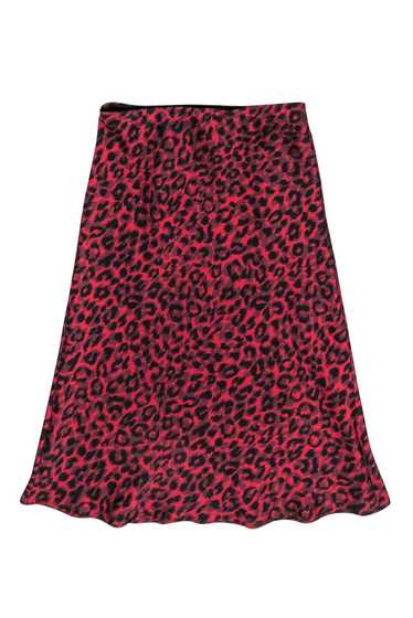 Gerard Darel - Red Leopard Print Slip Skirt Sz 4