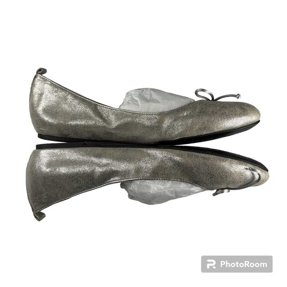 Chico's Fuzzy Lined Ballet Flats Metallic Silver … - image 7