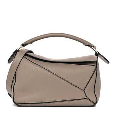 LOEWE Grained Calfskin Small Puzzle Bag Sand