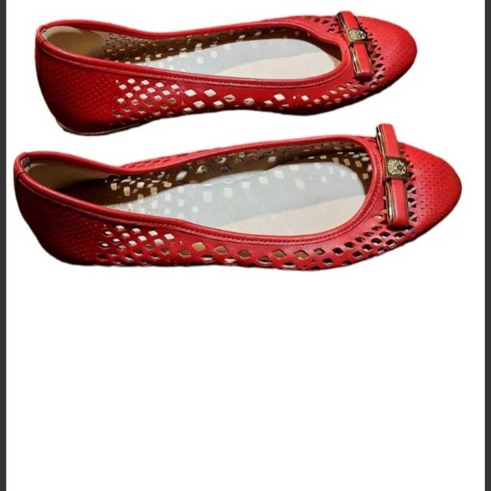 Vince Camuto Shoes Flats 5.5 Leather Orange Red F… - image 1