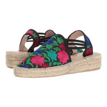 NWOT! Sesto Meucci Colorful Canvas Wedge Espadrill