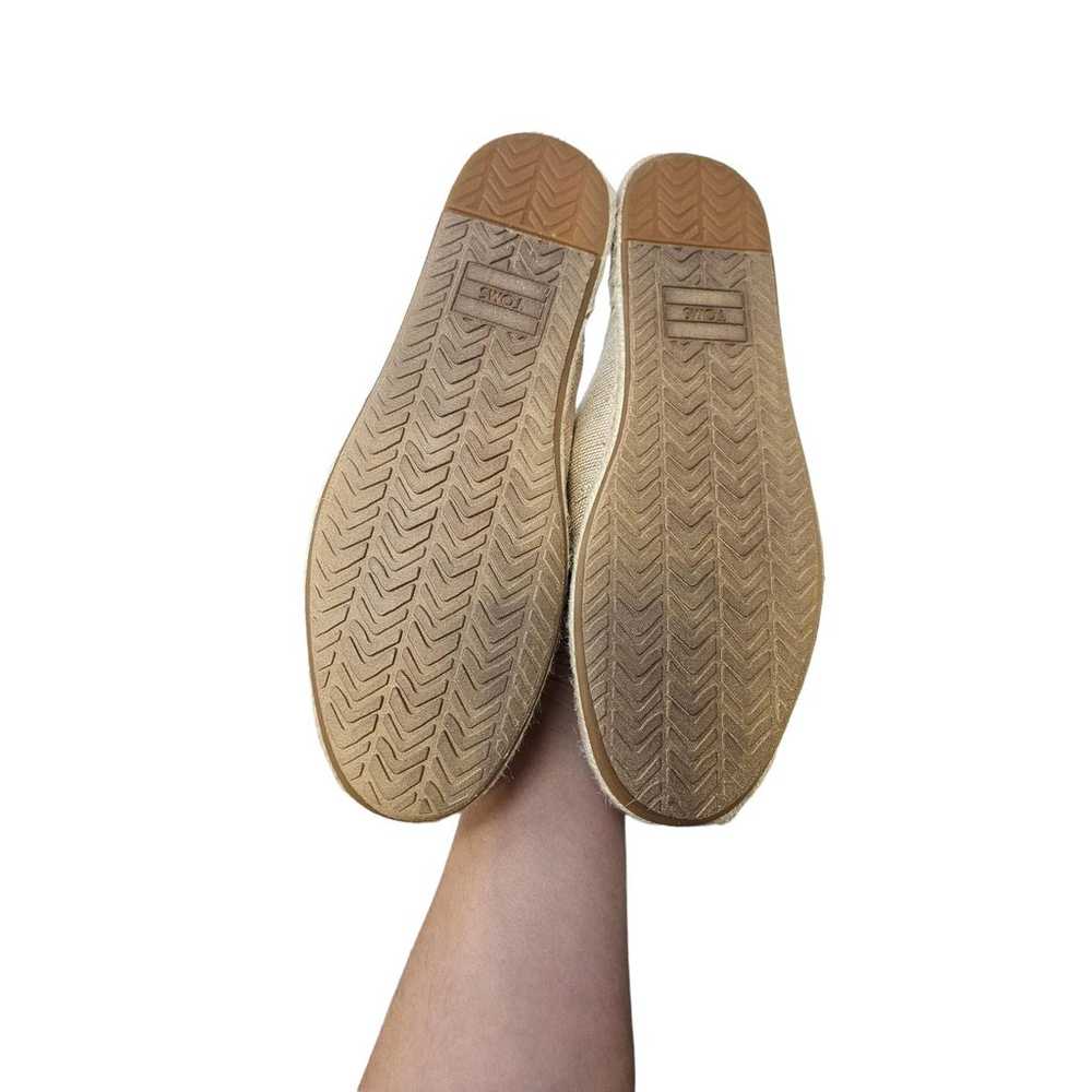 NEW Toms 9 Espadrille Slide Mule Flat Woven Flax … - image 2