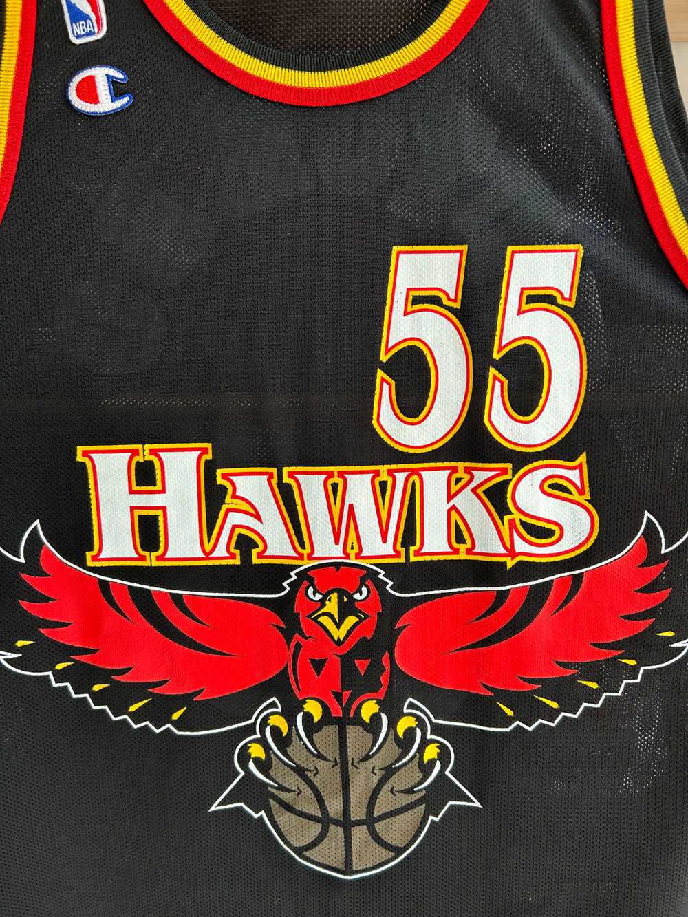 Vintage Atlanta Hawks Dikembe Mutombo Big Hawk Je… - image 5