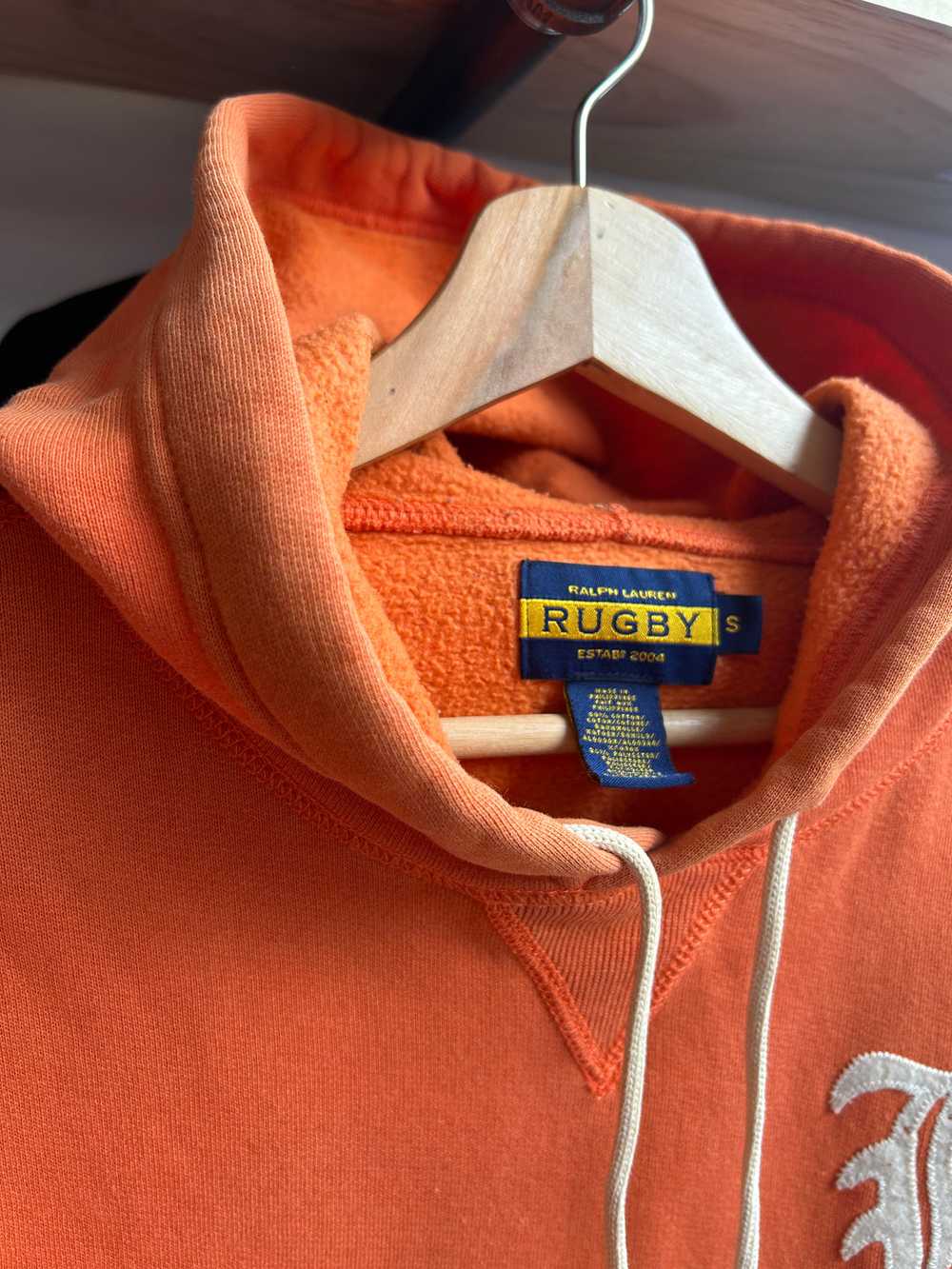 Vintage Ralph Lauren Rugby Orange Old English Let… - image 2