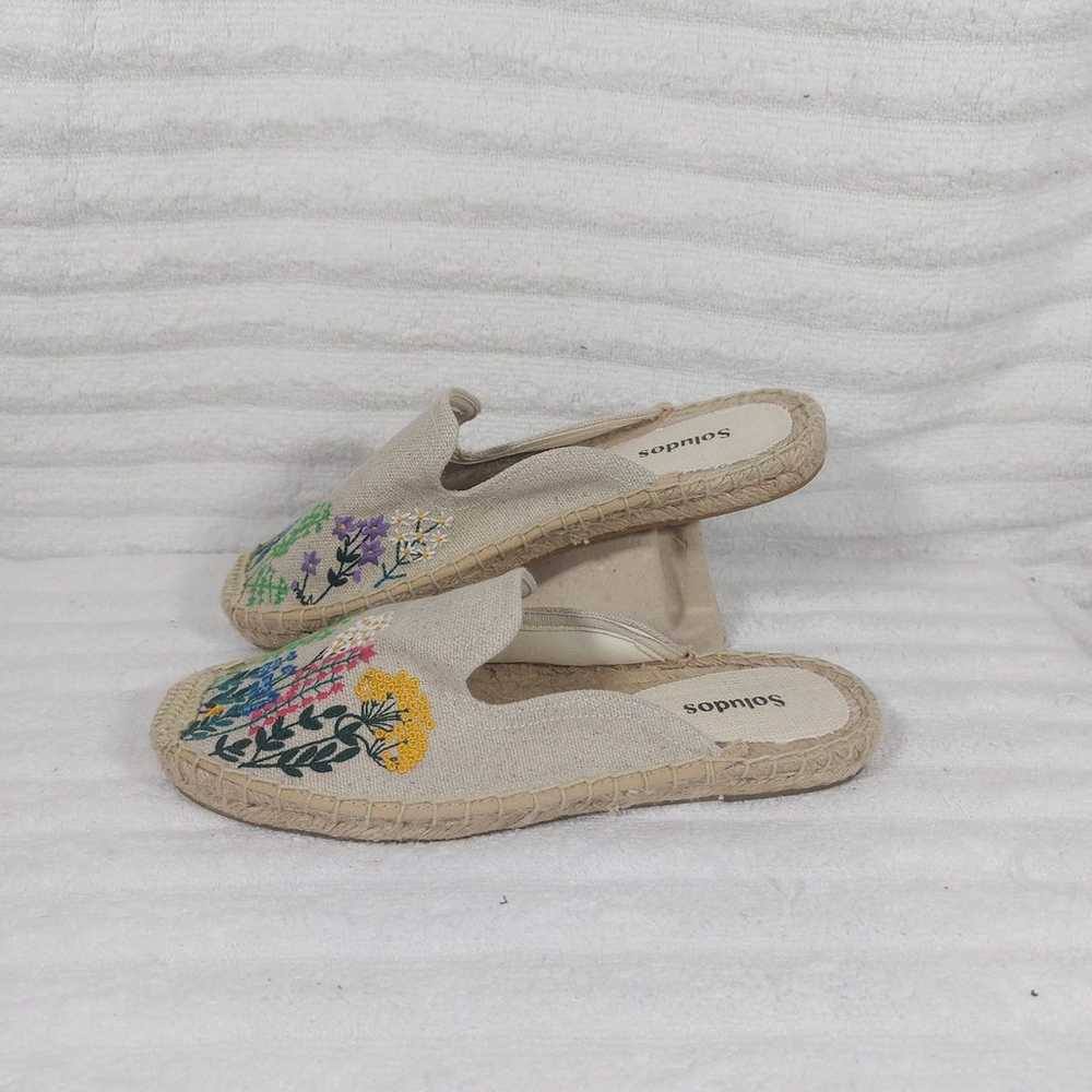 Soludos Embroidered Wildflower Espadrille Mule Fl… - image 3