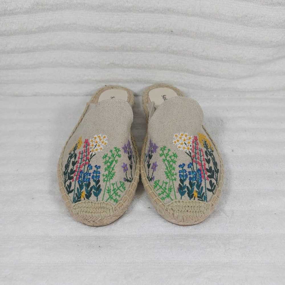 Soludos Embroidered Wildflower Espadrille Mule Fl… - image 4