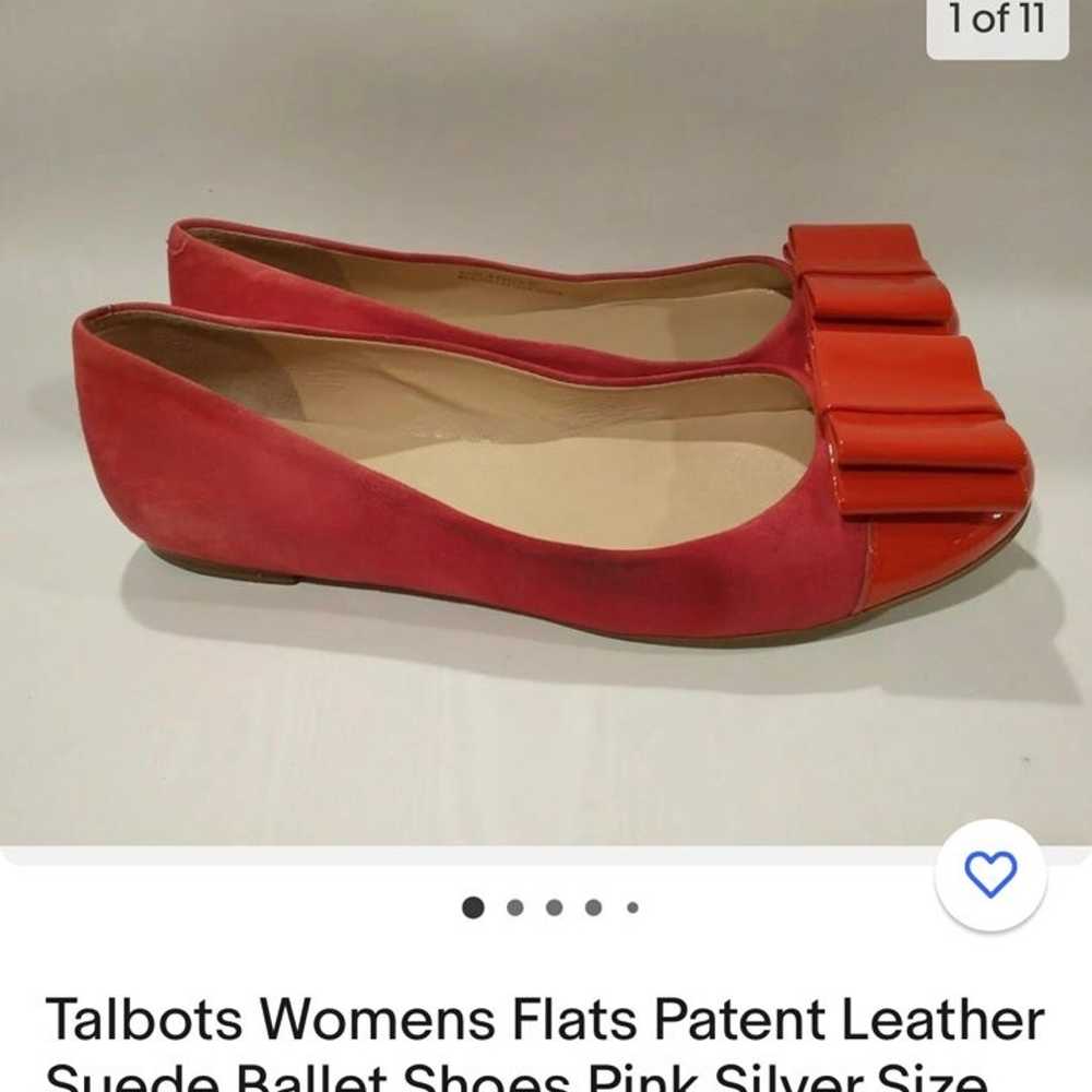 Talbots Womens Flats Patent Leather Suede Ballet … - image 8