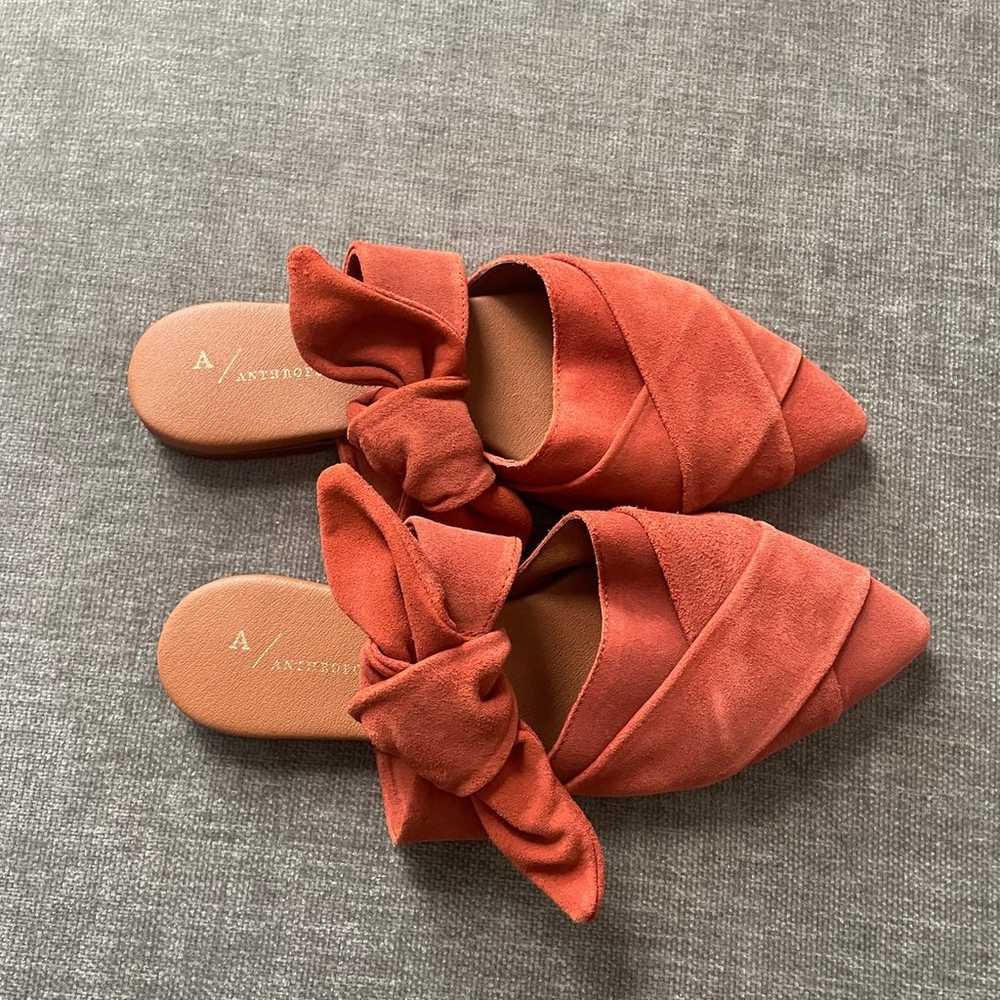 Anthropologie Rust Suede  Slip On Flats SZ 36 - image 3