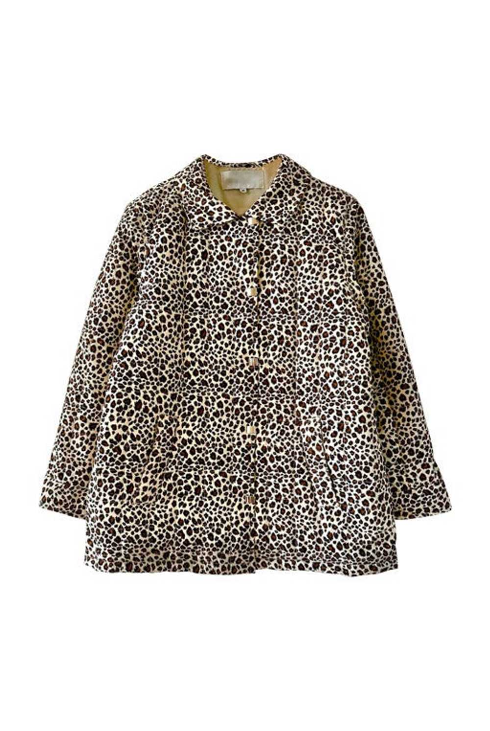 Leopard silk down jacket - Leopard quilted jacket… - image 1