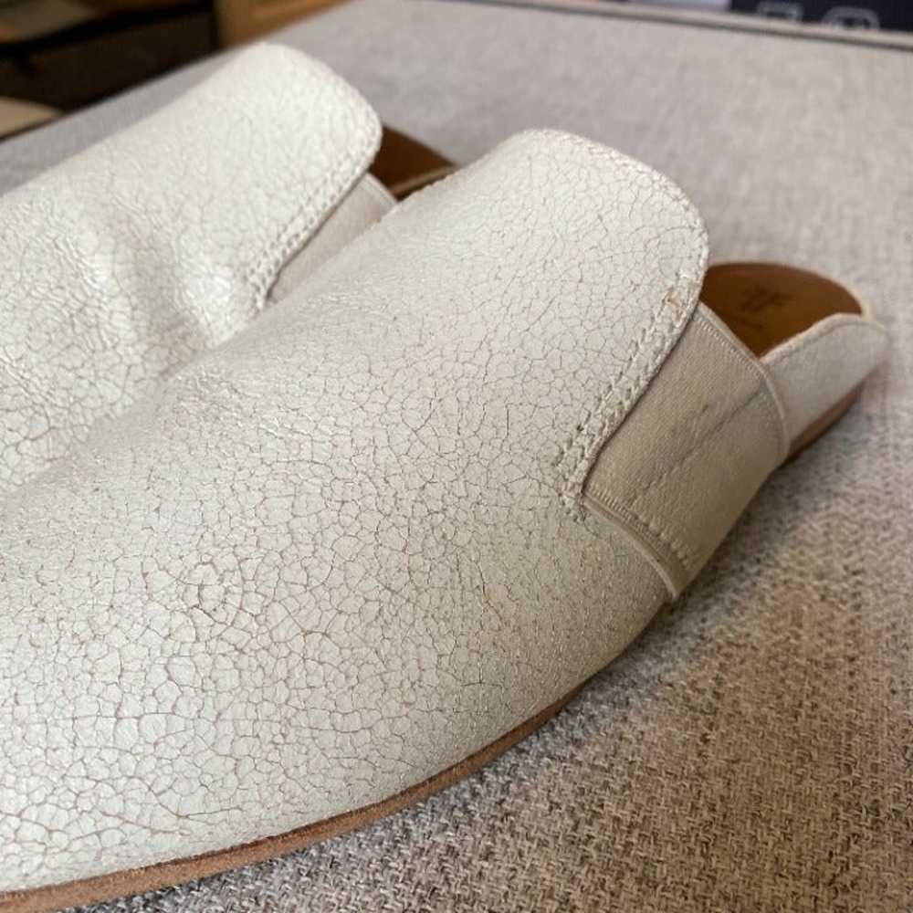 Frye Terri White Gore Textured Leather Mules 9 - image 3