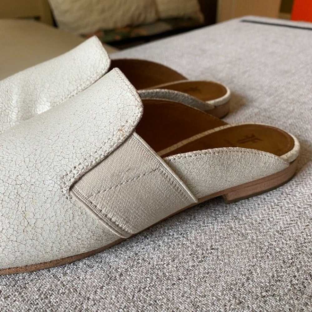 Frye Terri White Gore Textured Leather Mules 9 - image 4