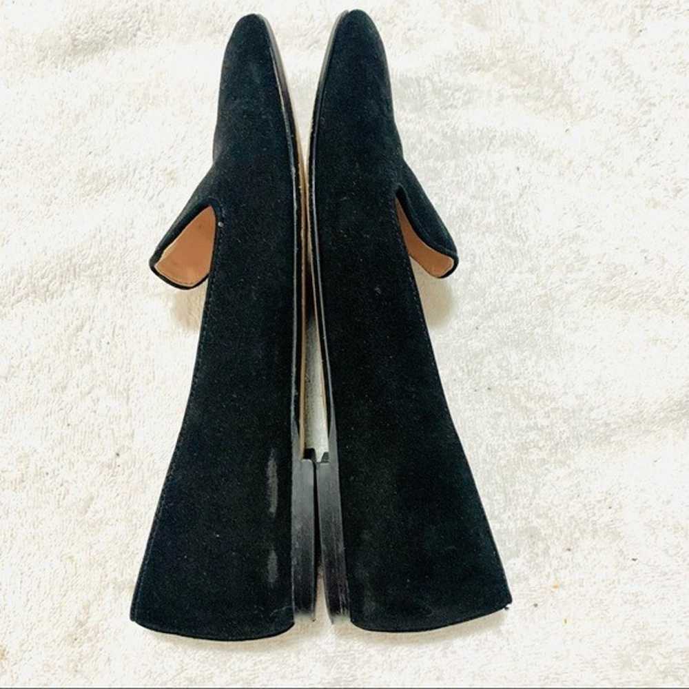 J. CREW Black Suede leather Smoking Slip-on flats… - image 4